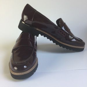 Franco Sarto Patent Leather Platform Loafer